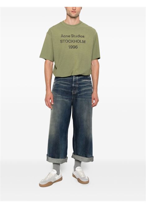 t-shirt logo relaxed fit unisex verde oliva ACNE STUDIOS | CL0196AB7